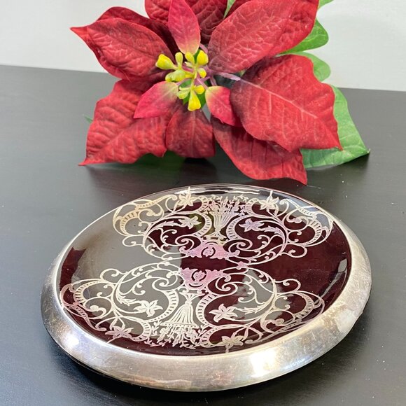 Vintage Gibsons England plate, Charger Plate Tray, Flowers and Ornaments, Round - Picture 1 of 10